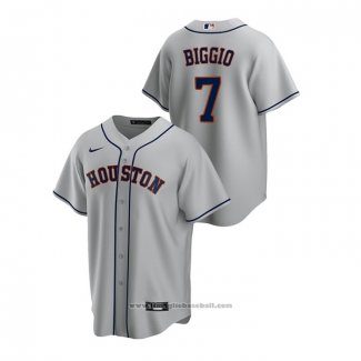 Maglia Baseball Uomo Houston Astros Craig Biggio Replica Road Grigio