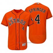 Maglia Baseball Uomo Houston Astros George 4 Springer Arancione Hispanic Heritage