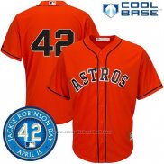 Maglia Baseball Uomo Houston Astros Jackie Robinson Cool Base Arancione