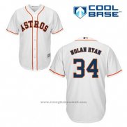 Maglia Baseball Uomo Houston Astros Nolan Ryan 34 Bianco Home Cool Base