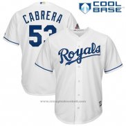 Maglia Baseball Uomo Kansas City Royals 53 Melky Cabrera Bianco Cool Base