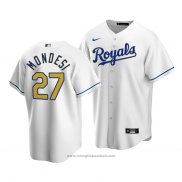 Maglia Baseball Uomo Kansas City Royals Adalberto Mondesi Replica Cool Base Primera Bianco