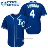 Maglia Baseball Uomo Kansas City Royals Alex Gordon 4 Blu Alternato Cool Base