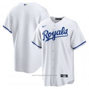 Maglia Baseball Uomo Kansas City Royals Home Blank Replica Bianco