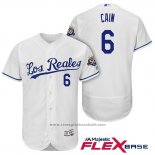 Maglia Baseball Uomo Kansas City Royals Lorenzo Cain Bianco Flex Base