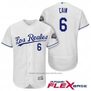 Maglia Baseball Uomo Kansas City Royals Lorenzo Cain Bianco Flex Base