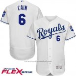 Maglia Baseball Uomo Kansas City Royals Lorenzo Cain Bianco Flex Base Autentico Collection