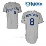 Maglia Baseball Uomo Kansas City Royals Mike Moustakas 8 Grigio Cool Base