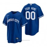 Maglia Baseball Uomo Kansas City Royals Personalizzate Royal Replica Blu