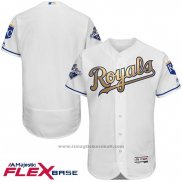 Maglia Baseball Uomo Kansas City Royals World Series Campeones Or Bianco Flex Base