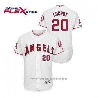 Maglia Baseball Uomo Los Angeles Angels Jonathan Lucroy 150 Anniversario Flex Base Bianco