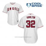 Maglia Baseball Uomo Los Angeles Angels Josh Hamilton 32 Bianco Home Cool Base