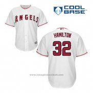 Maglia Baseball Uomo Los Angeles Angels Josh Hamilton 32 Bianco Home Cool Base