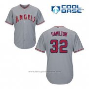 Maglia Baseball Uomo Los Angeles Angels Josh Hamilton 32 Grigio Cool Base
