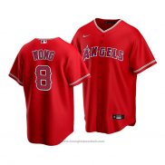 Maglia Baseball Uomo Los Angeles Angels Kean Wong Replica Rosso