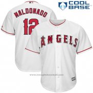 Maglia Baseball Uomo Los Angeles Angels Martin Maldonado Bianco Cool Base