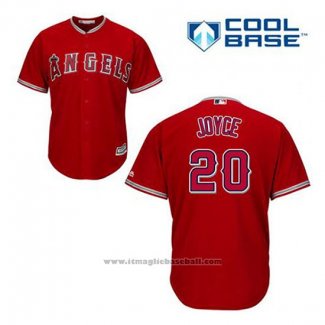 Maglia Baseball Uomo Los Angeles Angels Matt Joyce 20 Rosso Alternato Cool Base