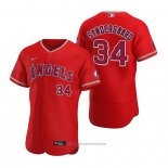 Maglia Baseball Uomo Los Angeles Angels Noah Syndergaard Autentico Rosso