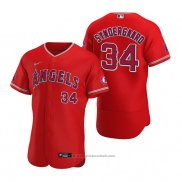 Maglia Baseball Uomo Los Angeles Angels Noah Syndergaard Autentico Rosso