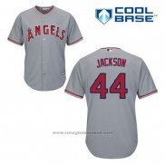 Maglia Baseball Uomo Los Angeles Angels Reggie Jackson 44 Grigio Cool Base