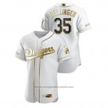 Maglia Baseball Uomo Los Angeles Dodgers Cody Bellinger Golden Edition Autentico Bianco