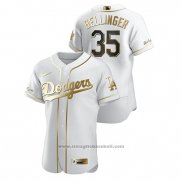 Maglia Baseball Uomo Los Angeles Dodgers Cody Bellinger Golden Edition Autentico Bianco