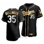 Maglia Baseball Uomo Los Angeles Dodgers Cody Bellinger Golden Edition Autentico Nero
