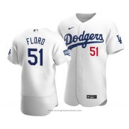 Maglia Baseball Uomo Los Angeles Dodgers Dylan Floro 2020 Autentico Primera Bianco