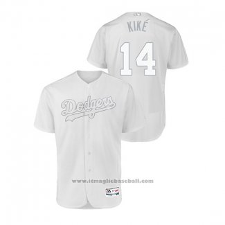 Maglia Baseball Uomo Los Angeles Dodgers Enrique Hernandez 2019 Players Weekend Autentico Bianco