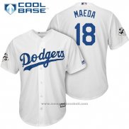 Maglia Baseball Uomo Los Angeles Dodgers Kenta Maeda Bianco Cool Base