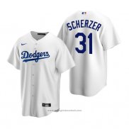 Maglia Baseball Uomo Los Angeles Dodgers Max Scherzer Replica Home Bianco