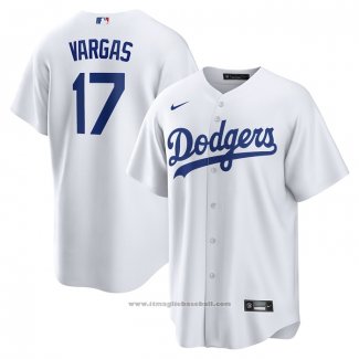 Maglia Baseball Uomo Los Angeles Dodgers Miguel Vargas Replica Bianco