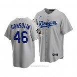Maglia Baseball Uomo Los Angeles Dodgers Tony Gonsolin 2020 Replica Alternato Grigio