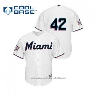 Maglia Baseball Uomo Miami Marlins 2019 Jackie Robinson Day Cool Base Bianco