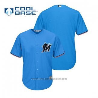 Maglia Baseball Uomo Miami Marlins Cool Base Personalizzate 2019 Blu