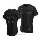 Maglia Baseball Uomo Miami Marlins Humberto Mejia Autentico Alternato 2020 Nero