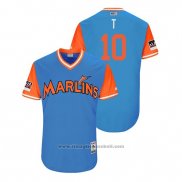 Maglia Baseball Uomo Miami Marlins Jt Riddle 2018 LLWS Players Weekend T Blu