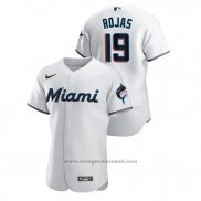 Maglia Baseball Uomo Miami Marlins Miguel Rojas Autentico Bianco