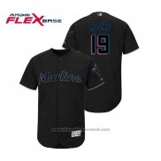 Maglia Baseball Uomo Miami Marlins Miguel Rojas Flex Base Autentico Collection Alternato 2019 Nero