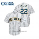 Maglia Baseball Uomo Milwaukee Brewers Christian Yelich Cool Base Alternato Bianco