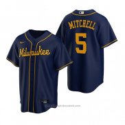 Maglia Baseball Uomo Milwaukee Brewers Garrett Mitchell Replica 2020 Blu