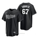 Maglia Baseball Uomo Minnesota Twins Aaron Sabato Replica 2021 Nero