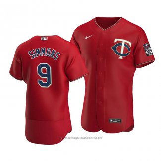 Maglia Baseball Uomo Minnesota Twins Andrelton Simmons Autentico Alternato Rosso