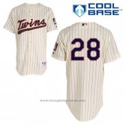 Maglia Baseball Uomo Minnesota Twins Bert Blyleven 28 Crema Alternato Cool Base