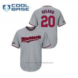 Maglia Baseball Uomo Minnesota Twins Eddie Rosario 2019 Postseason Cool Base Grigio