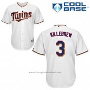 Maglia Baseball Uomo Minnesota Twins Harmon Killebrew 3 Bianco Home Cool Base