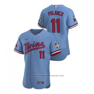 Maglia Baseball Uomo Minnesota Twins Jorge Polanco Autentico 2020 Alternato Blu