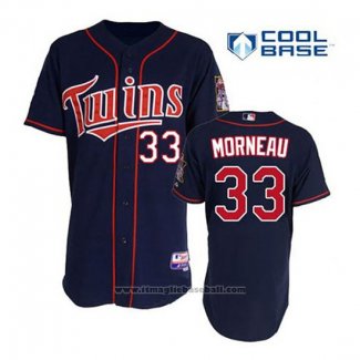 Maglia Baseball Uomo Minnesota Twins Justin Morneau 33 Blu Alternato Home Cool Base