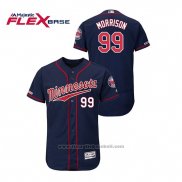 Maglia Baseball Uomo Minnesota Twins Logan Morrison 150 Anniversario Autentico Flex Base Blu