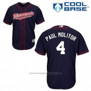 Maglia Baseball Uomo Minnesota Twins Paul Molitor 4 Blu Alternato Cool Base